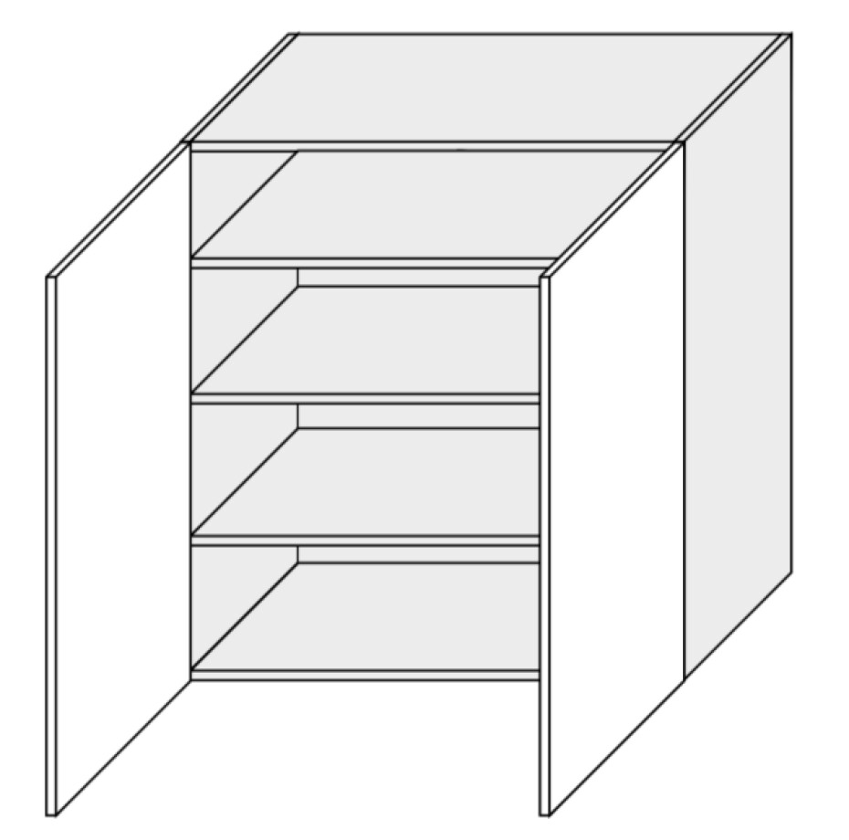ArtExt Kuchyňská skříňka horní, W4 / 90 Forli Barva korpusu: Lava - main (1)