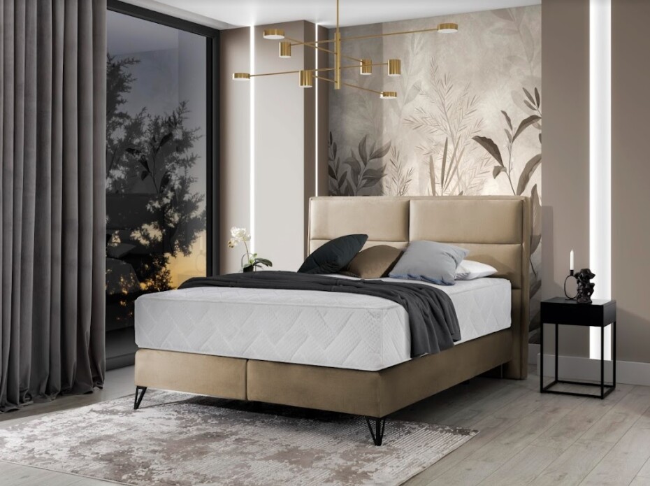 Artelta Manželská postel SAFIRO Boxspring | 140 x 200 cm Barva: Loco 04 - main (1)