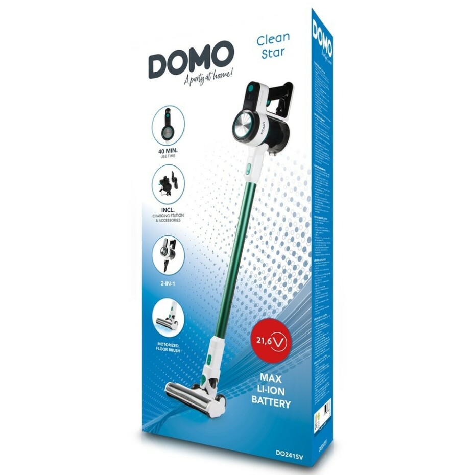 DOMO DO241SV tyčový aku vysavač 2v1, zelená - main (18)