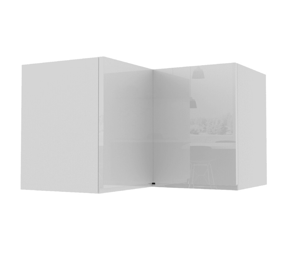 ArtExt Kuchyňská skříňka horní rohová nízká FLORENCE lesk | W12 60/36 Barva korpusu: Černá - main (1)