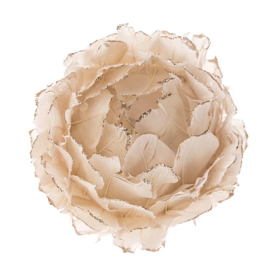 Závěsná květina z peří růžová, 8 cm - main (0)