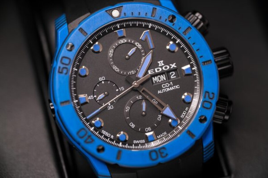 EDOX CO-1 Carbon Chronograph Automatic 01125-CLNBUN-NINBU - main (20)