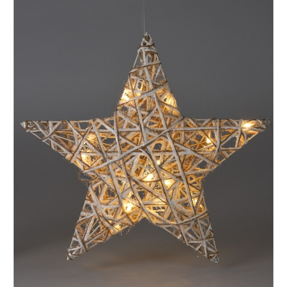 Vánoční LED hvězda Greyse šedá, 40 cm - main (1)