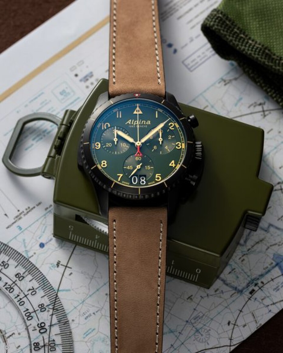 Alpina Startimer Pilot Quartz Chronograph Big Date AL-372GR4FBS26 - main (5)