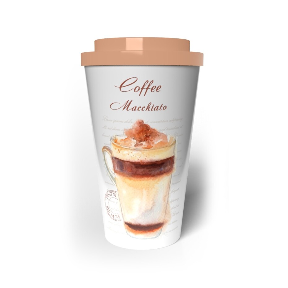 Banquet Hrnek cestovní dvoustěnný COFFEE 0,5 l, Coffee macchiato - main (1)
