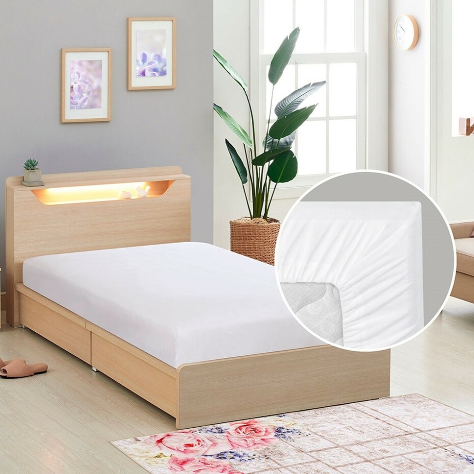 Bellatex Plátěné prostěradlo s gumou bílá, 90 x 200 cm - main (0)