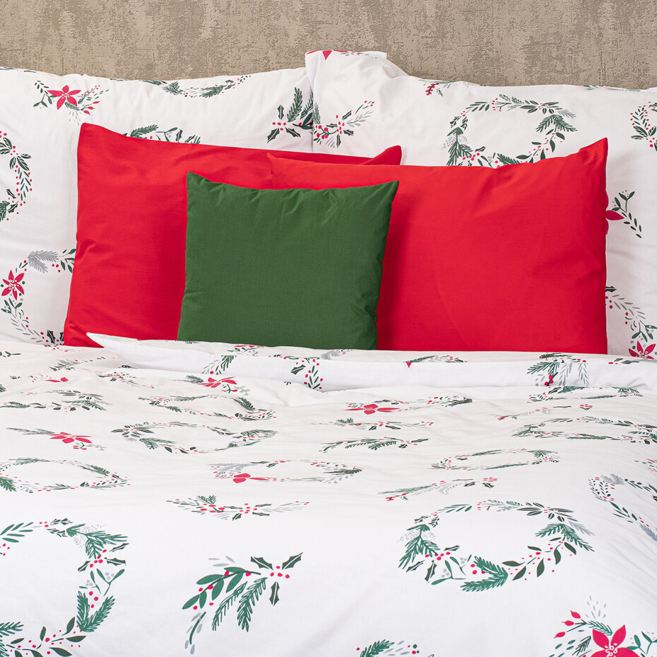 4Home Vánoční bavlněné povlečení Christmas holly, 140 x 220 cm, 70 x 90 cm - main (6)