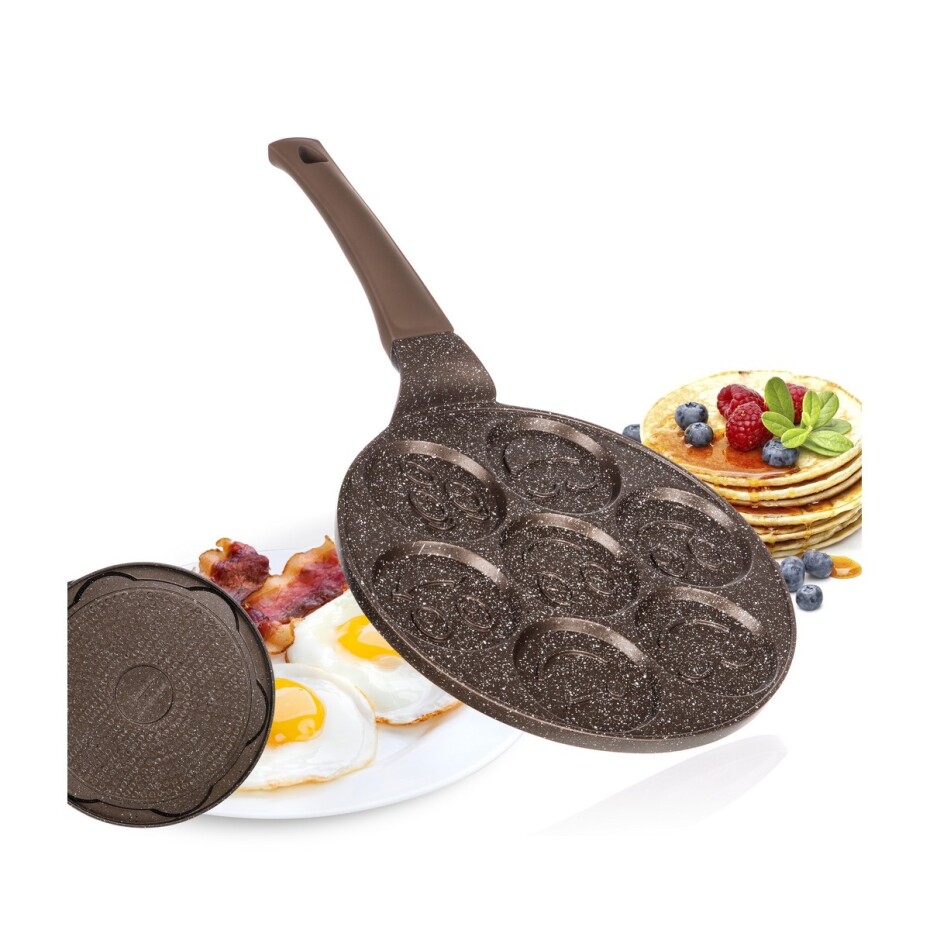 Banquet Pánev na lívance s nepřilnavým povrchem Granite Brown Smile, 26 cm - main (4)