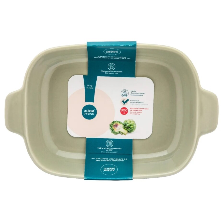 Altom Keramická zapékací mísa světle zelená 900 ml, 25,5 x 17 x 4,5 cm, S - main (2)