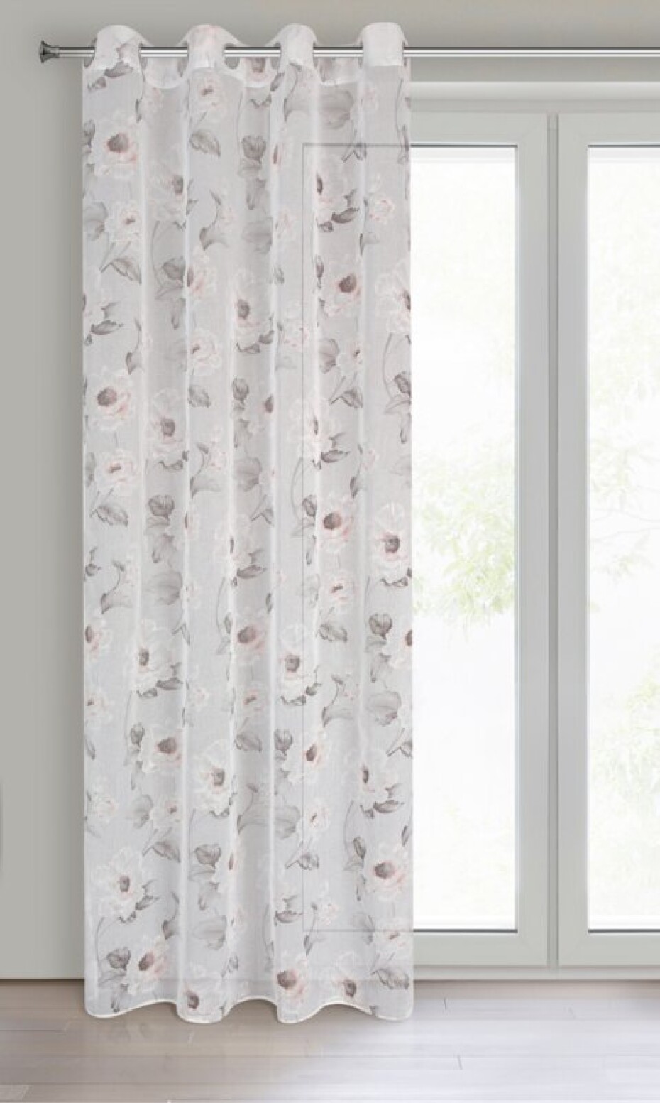 ArtFir Záclona BESSY K | bílá/růžová 140 x 250 cm - main (1)
