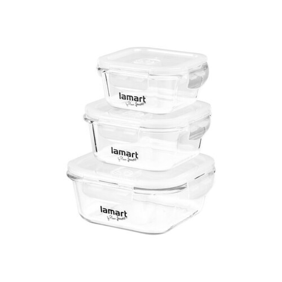 Lamart LT6012 sada skleněných dóz Air, 3 ks - main (0)