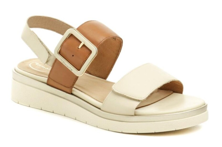 Tamaris Comfort 8-58706-42 béžovo hnědé dámské nadměrné sandály - main (0)