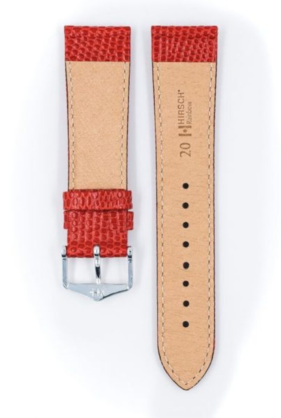 Řemínek Hirsch Rainbow - červený - 12 mm - M – Střední délka - 10 mm - Zlatá - main (3)