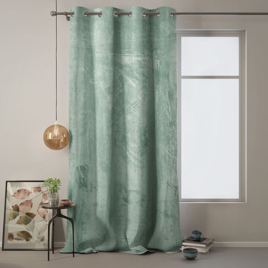 ArtFlhf Stínicí závěs VELVET EYELETS K | 140 x 270 cm Barva: mentolová - main (1)