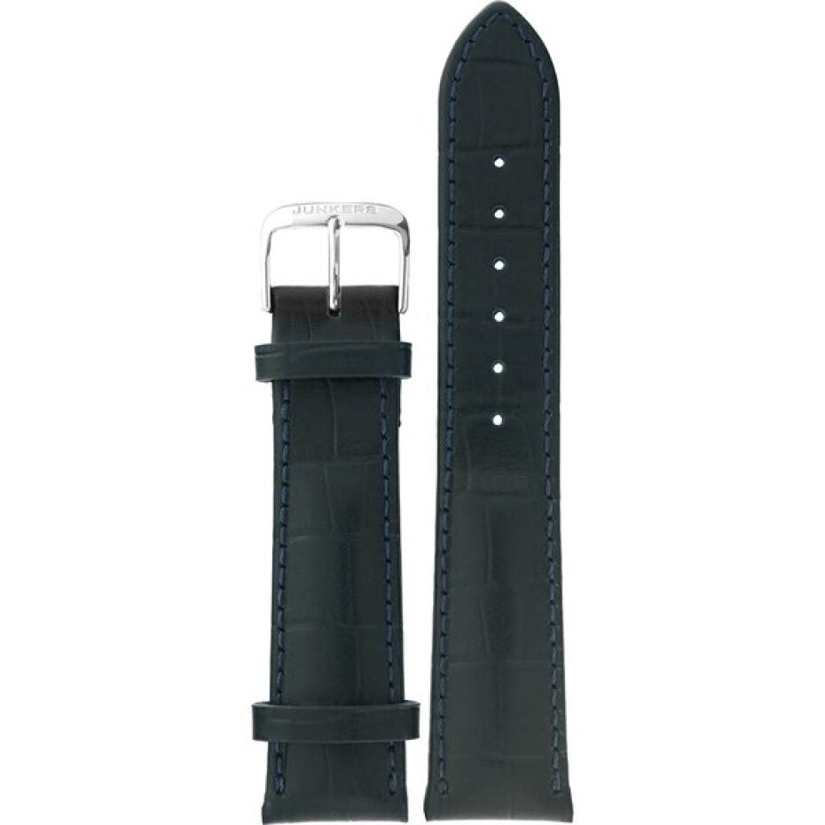 Kožený řemínek Junkers 22mm - tmavě modrý/croco - 22 mm - main (0)