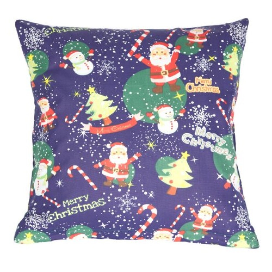 Bellatex Povlak na polštářek Vánoční motiv modrá, 45 x 45 cm - main (0)