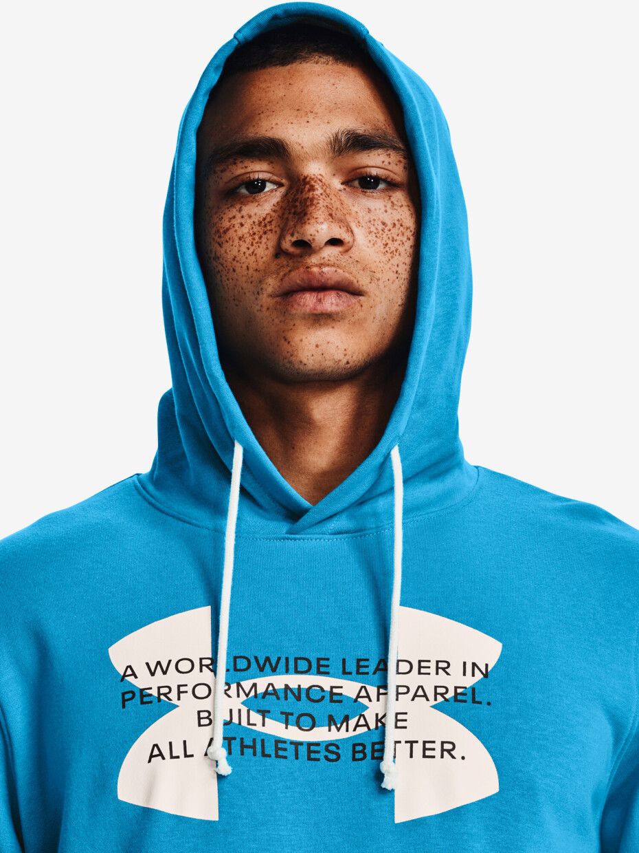 Pánská mikina Under Armour  Rival Terry Logo Hoodie-BLU L - main (2)