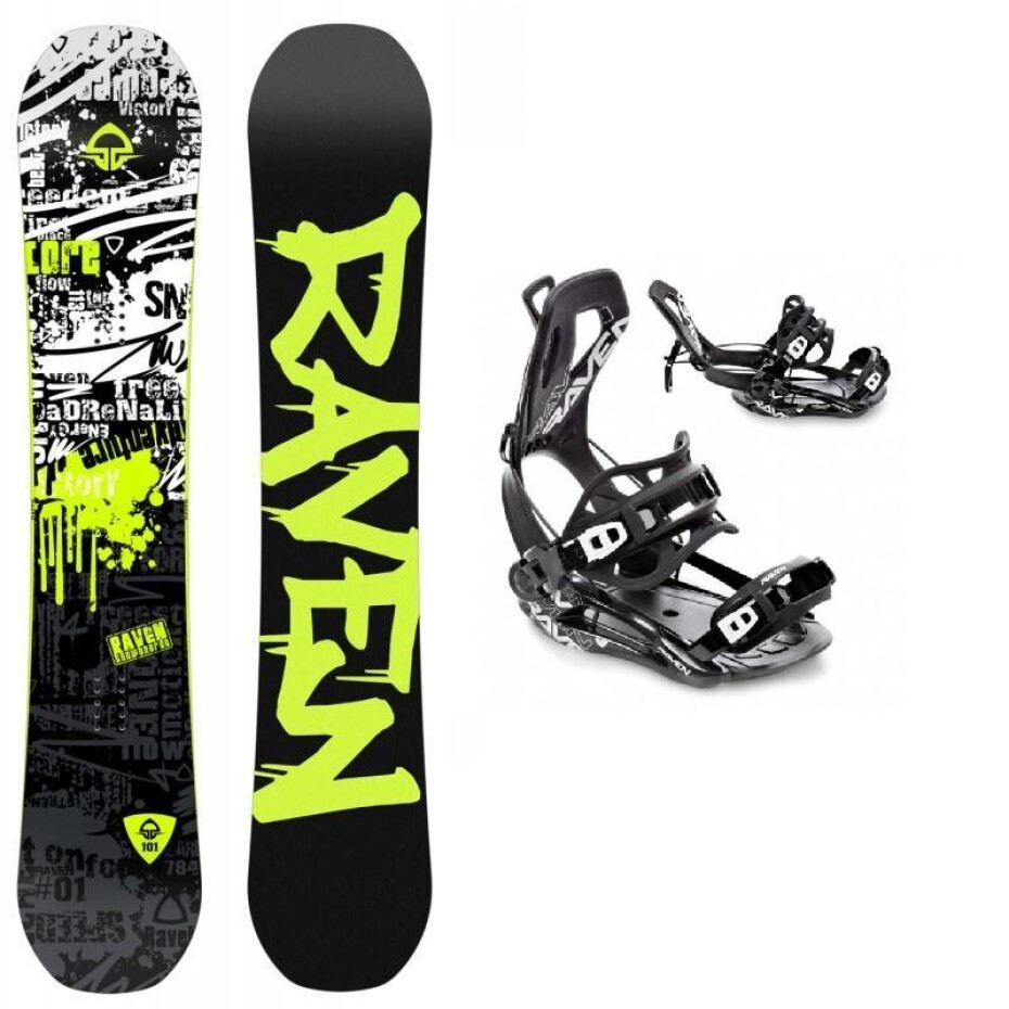 Raven Core Black snowboard + Raven FT360 black vázání - main (0)