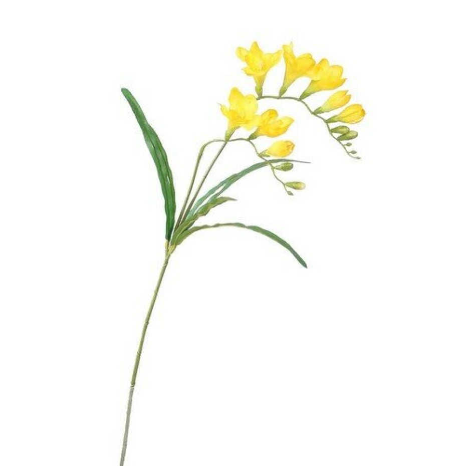 Umělá květina Frézie žlutá, 57 cm - main (0)