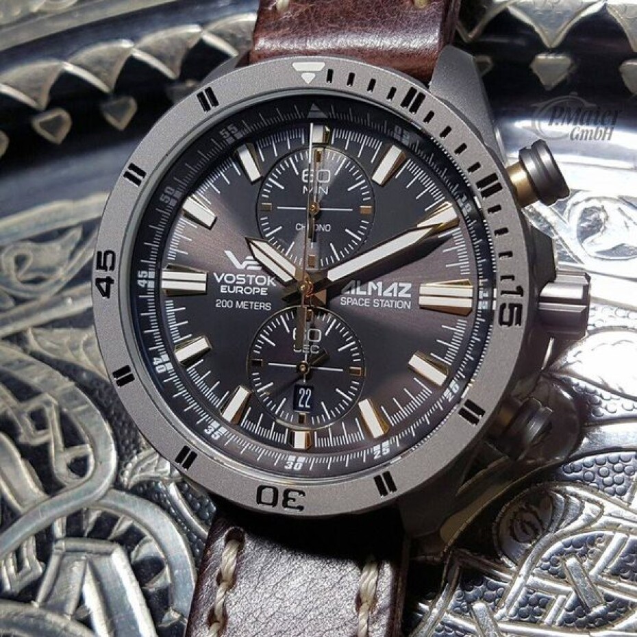 Vostok Europe Almaz Titanium Line 6S11/320H521 - Kožený řemínek - main (6)