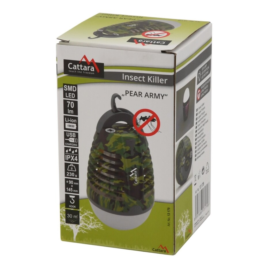 Cattara Nabíjecí svítilna s lapačem hmyzu Pear army, 70 lm - main (6)