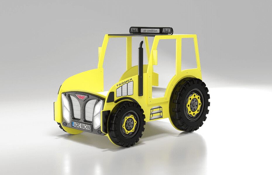 Detská posteľ Traktor modrý - main (1)