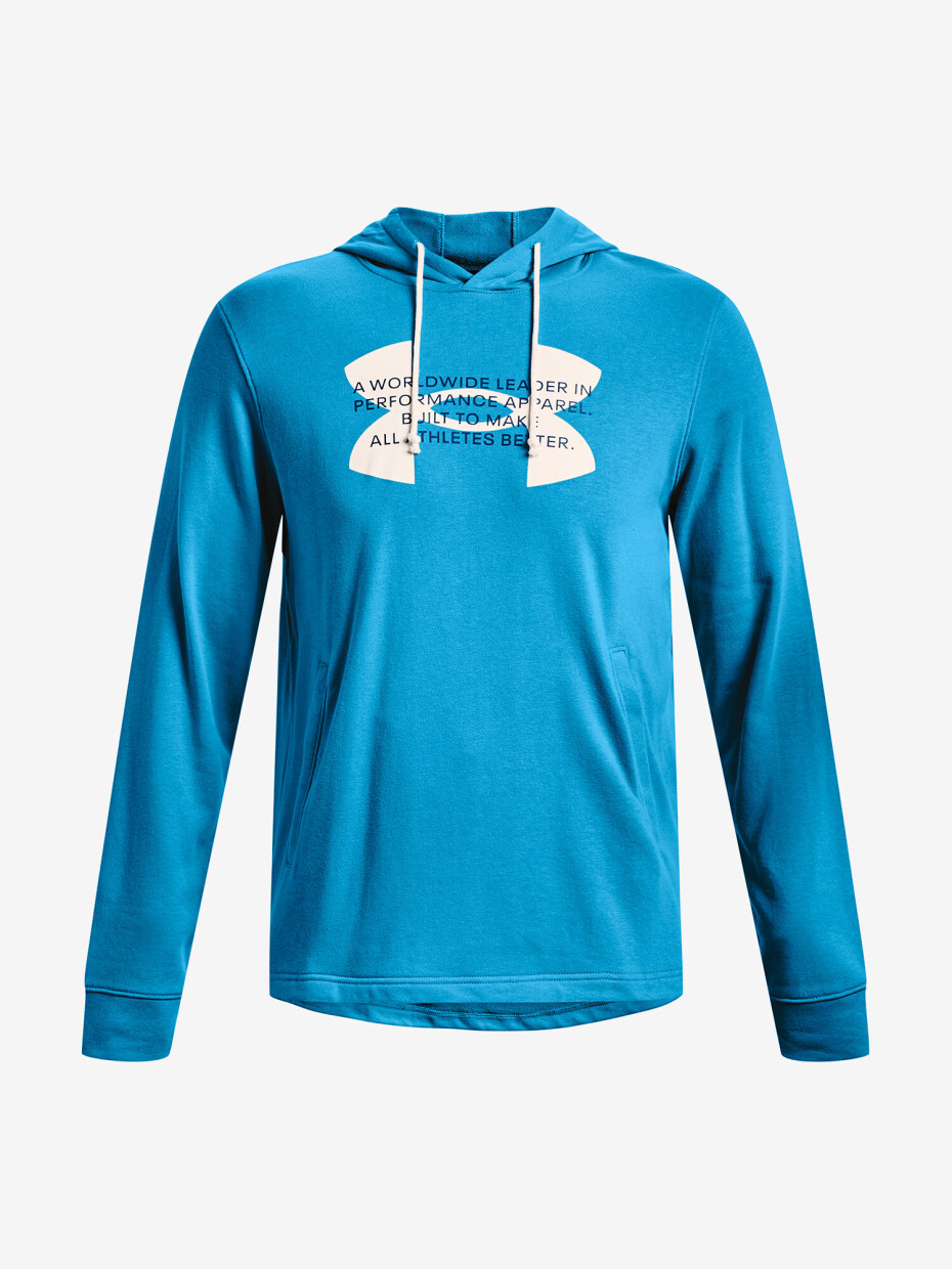 Pánská mikina Under Armour  Rival Terry Logo Hoodie-BLU L - main (4)