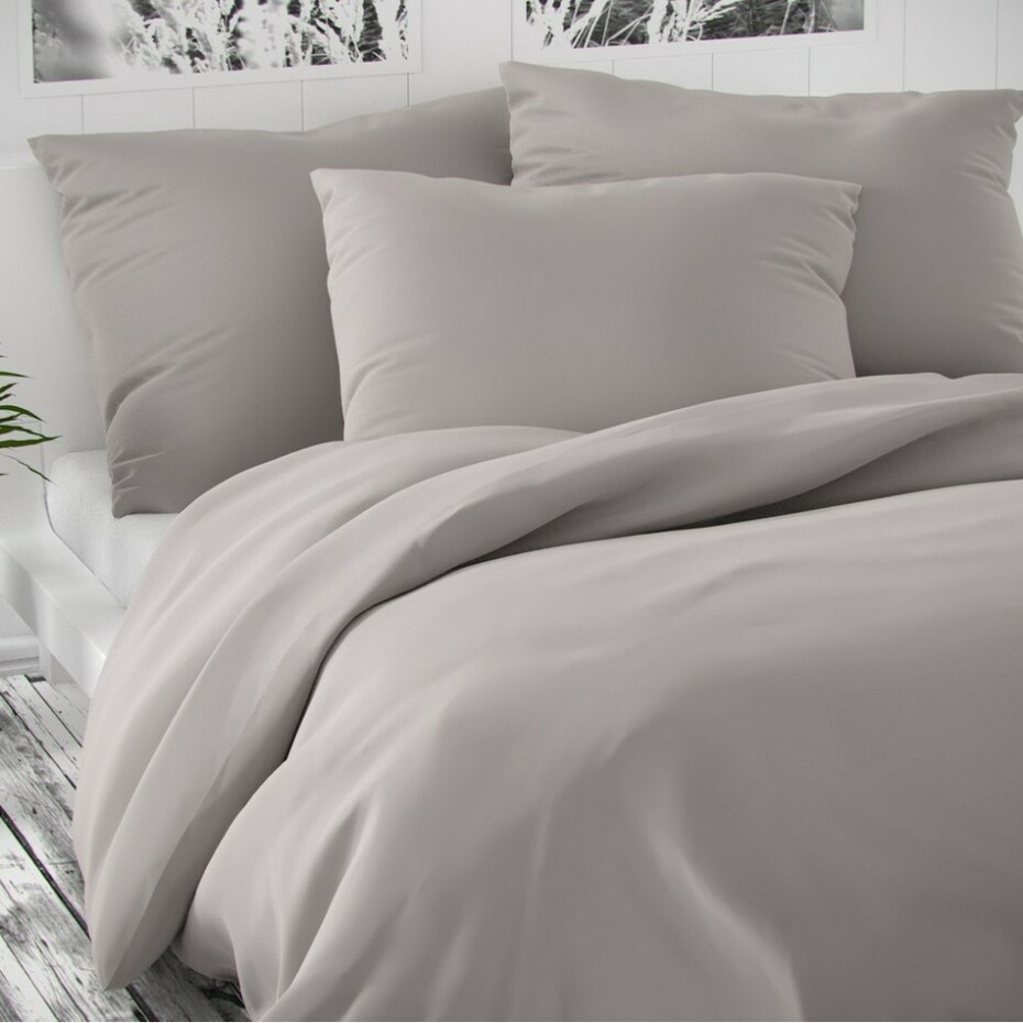 Kvalitex Saténové povlečení Luxury Collection světle šedá, 140 x 200 cm, 70 x 90 cm - main (0)