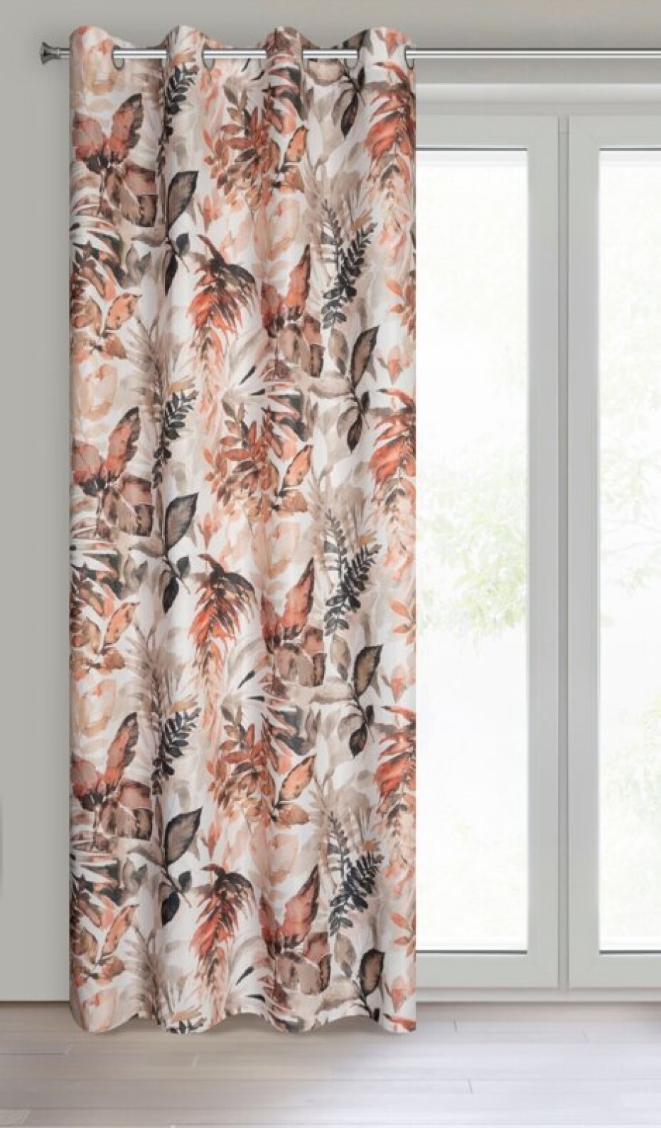ArtFir Závěs ADELINE K | oranžové květiny 140 x 250 cm - main (2)