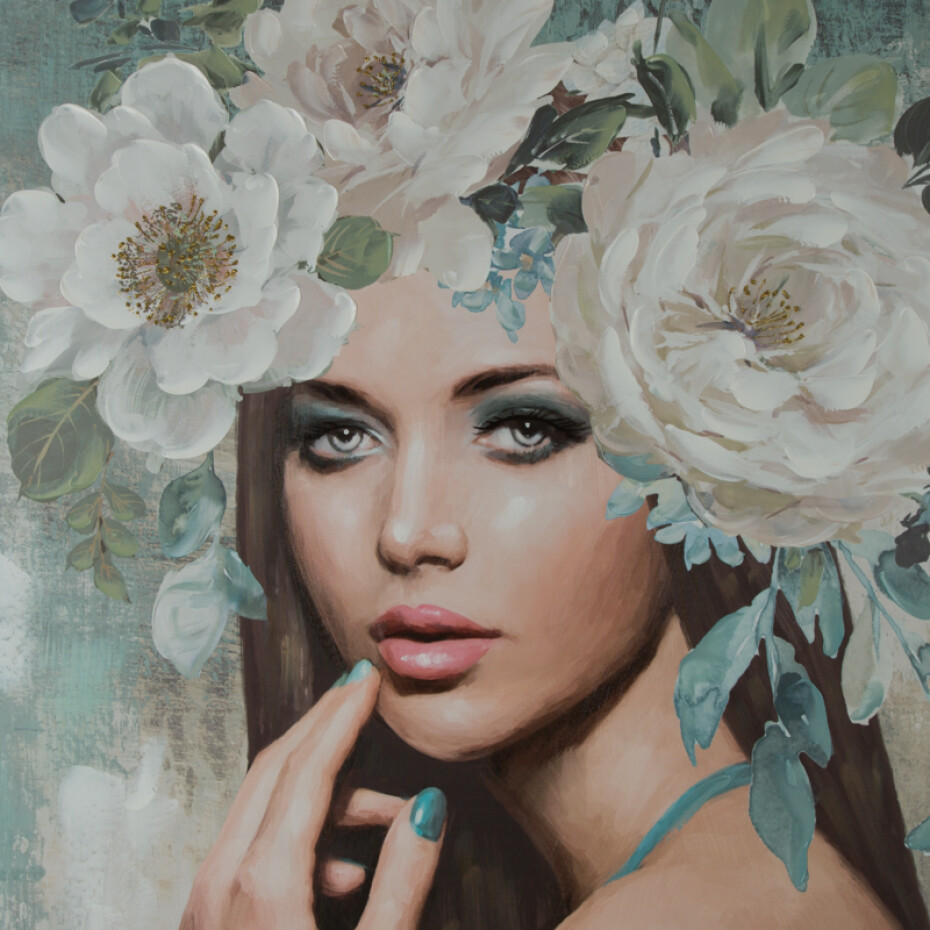 ArtFir Obraz WOMAN 573A | tyrkysová 80 x 120 cm - main (1)
