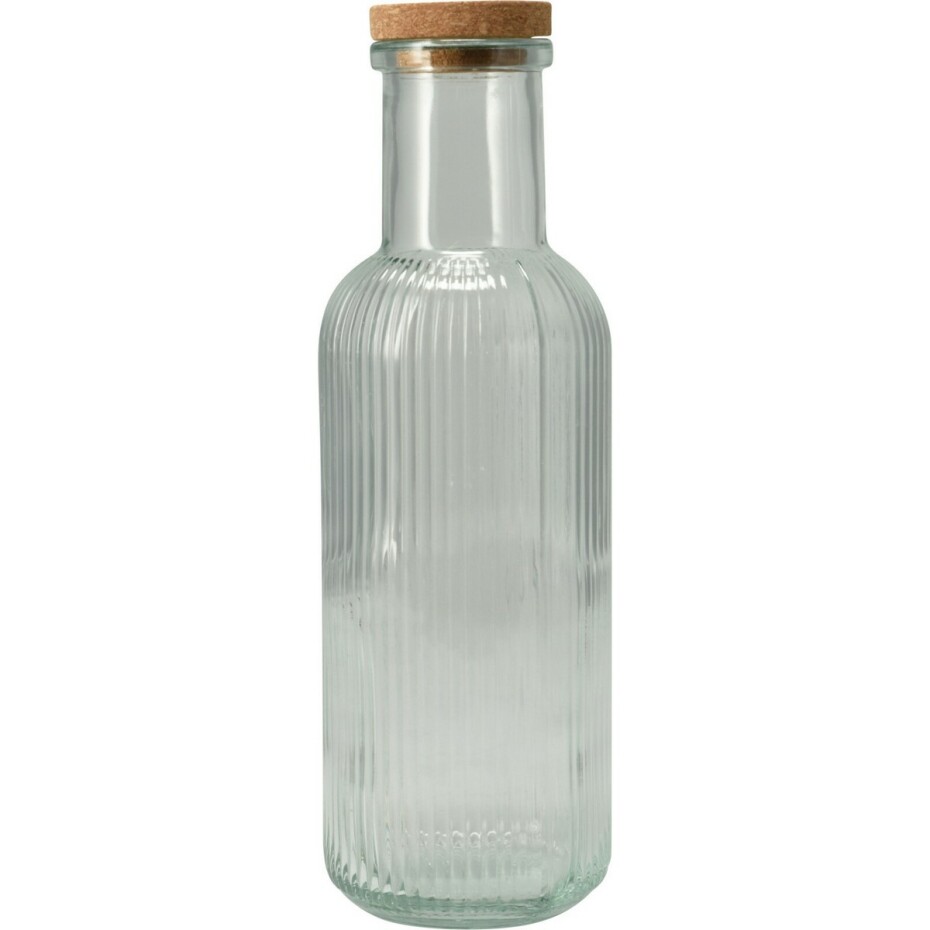 Láhev na pití s korkem, čirá, 1 l - main (0)