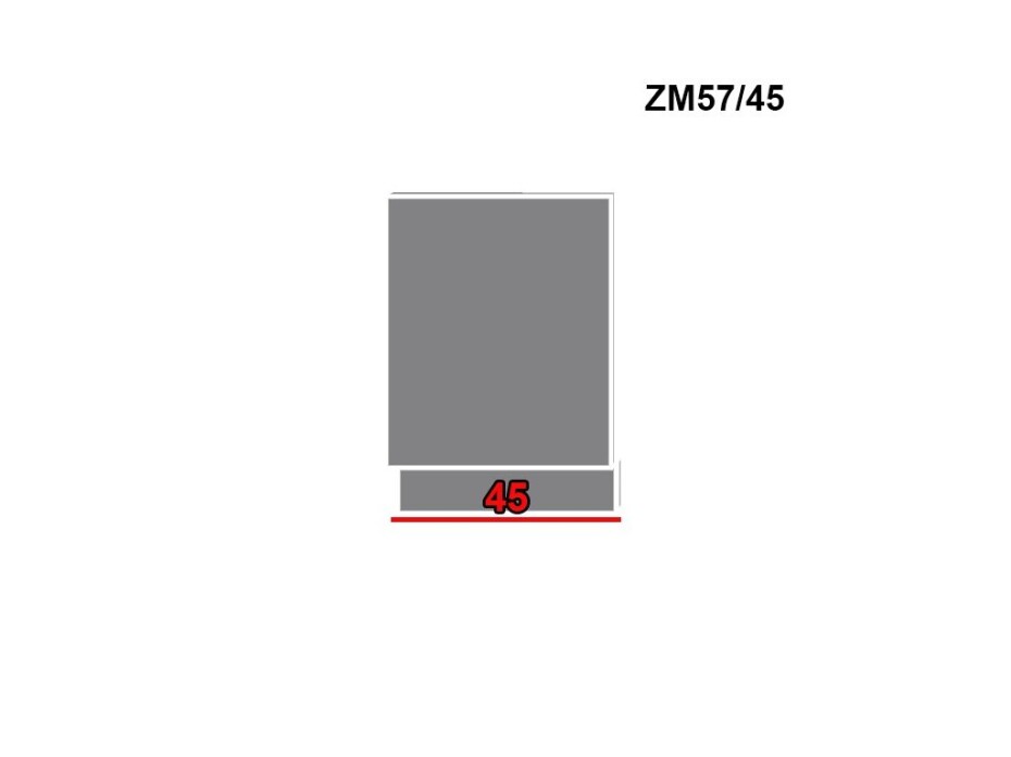 ArtExt Dvířka na myčku nádobí MALMO | ZM 57/45 Barva korpusu: Grey - main (20)