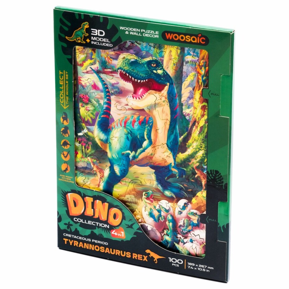 UNIDRAGON dřevěné puzzle Woosaic DINOSAURUS - TYRANNOSAURUS REX (18,9x26,7cm) - EPEE - main (0)