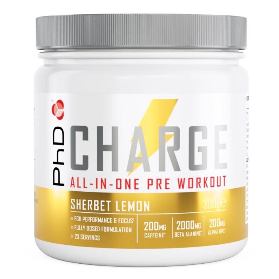 PhD Nutrition  Charge Pre-Workout 300 g hroznové bonbóny - main (1)
