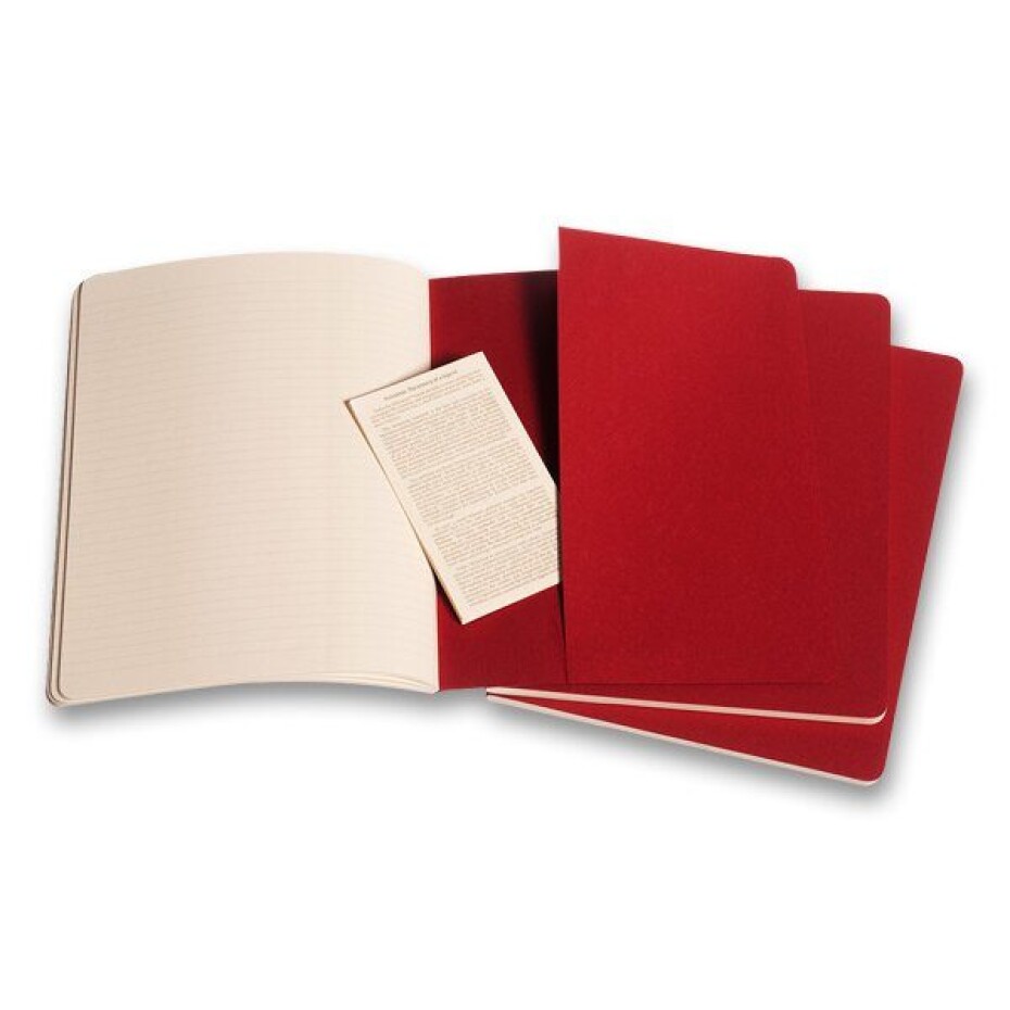 Sešity Moleskine Cahier VÝBĚR BAREV, 3KS - měkké desky - XL, linkovaný 1331/22392 - Sešity Moleskine Cahier karton - main (3)