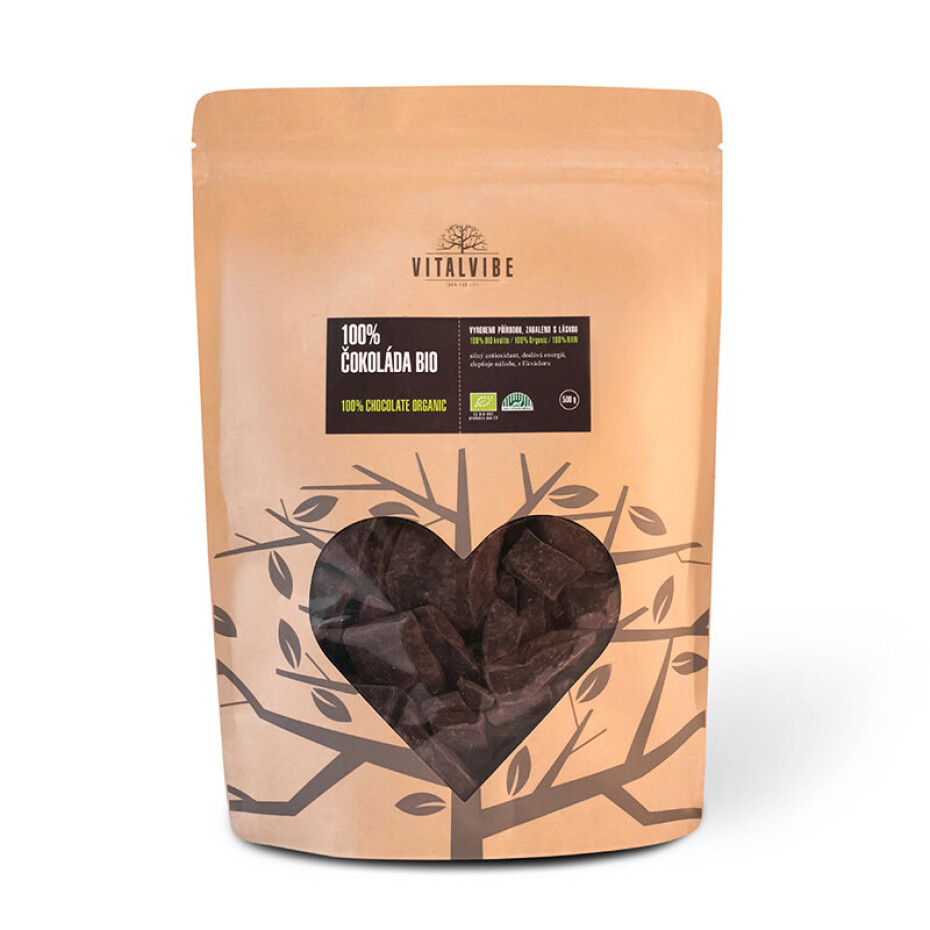Vitalvibe Čokoláda 100% BIO 500 g - main (0)