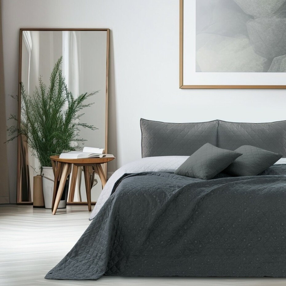 DecoKing Přehoz na postel Alhambra šedá, 170 x 210 cm - main (1)