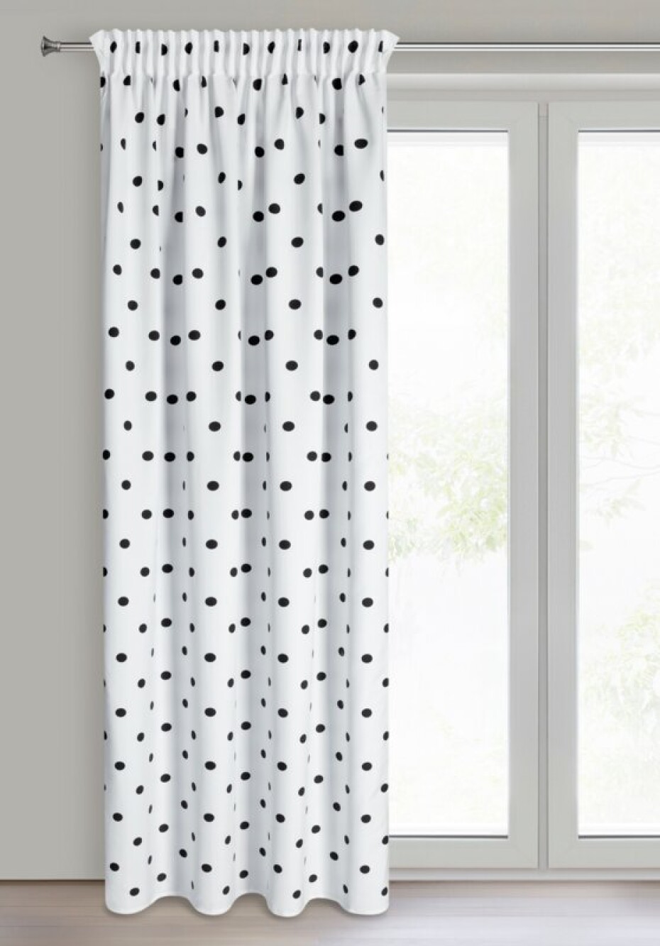 ArtFir Závěs BUSA P | bílá/černá 140 x 270 cm - main (1)