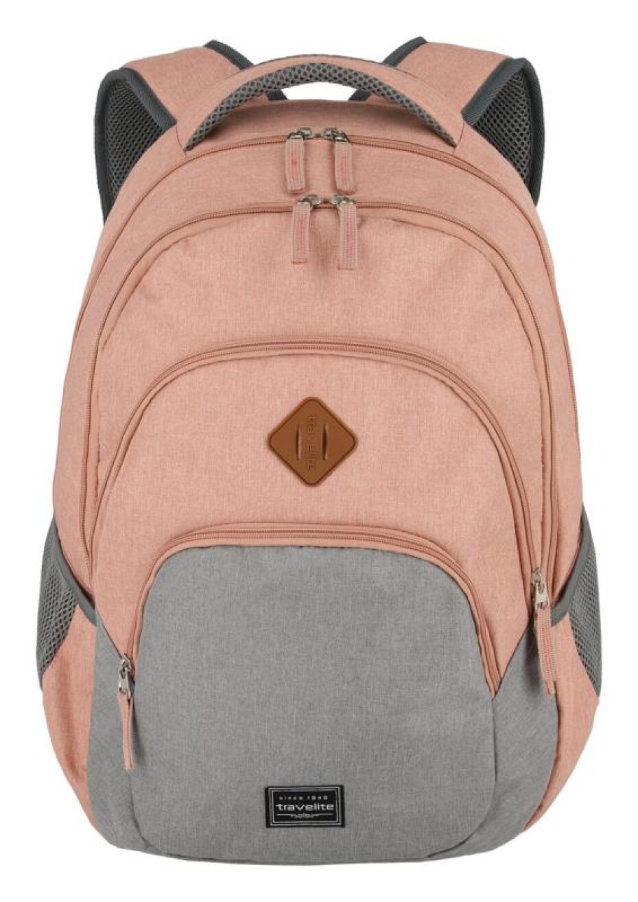 Travelite Basics Backpack Melange Rose/grey batoh - main (0)