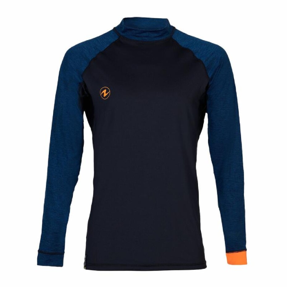 Aqualung Pánské lycrové triko SLIM FIT černá/modrá, dlouhý rukáv - main (0)
