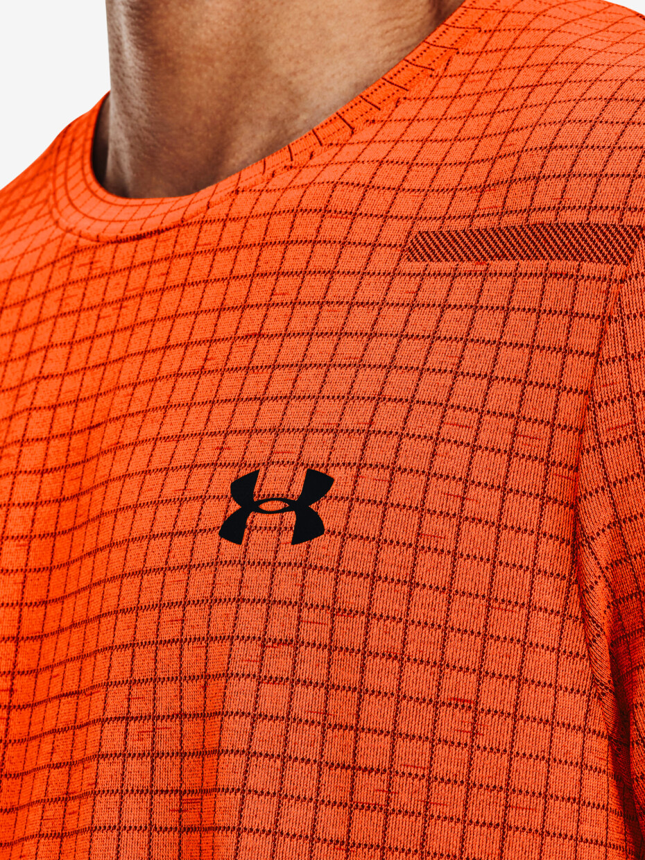 Under Armour pánské funkční tričko Seamless Grid SS orange blast - main (2)