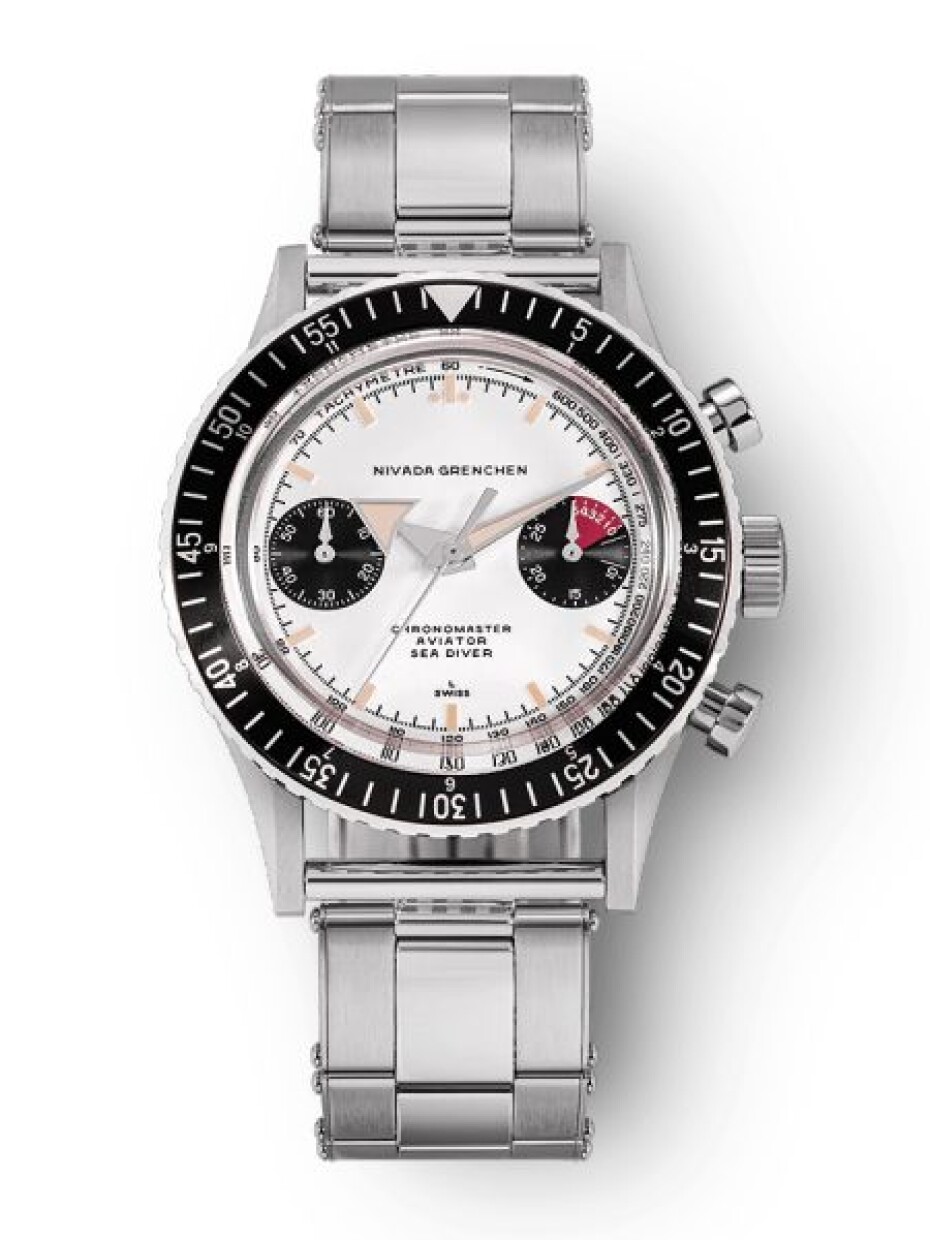 Nivada Grenchen Chronomaster White Panda Inter. Bezel - Manual - Forstner Beads of Rice - main (8)
