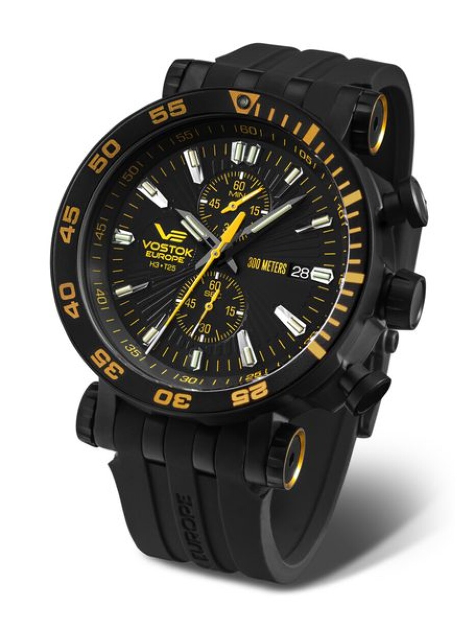 Vostok Europe Energia Rocket Chrono Line VK61-575C589 - Černý kožený řemínek - main (2)