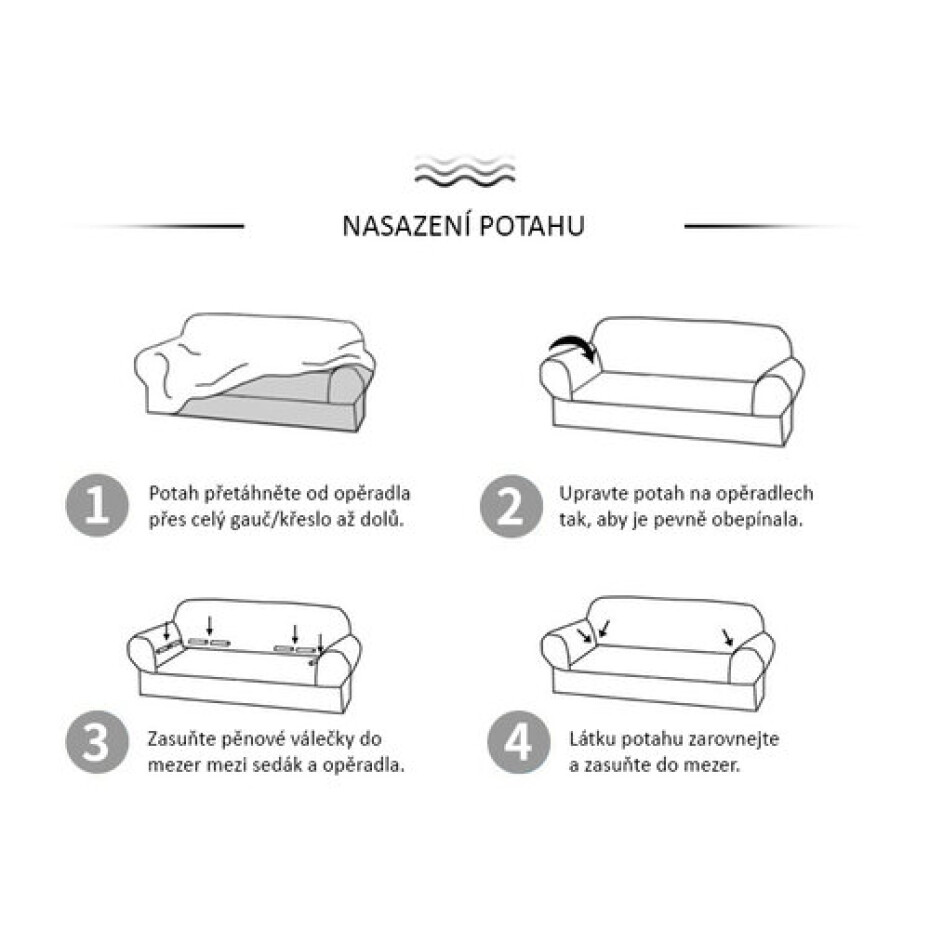 4Home Napínací potah na dvojkřeslo Style, 145 - 185 cm - main (7)
