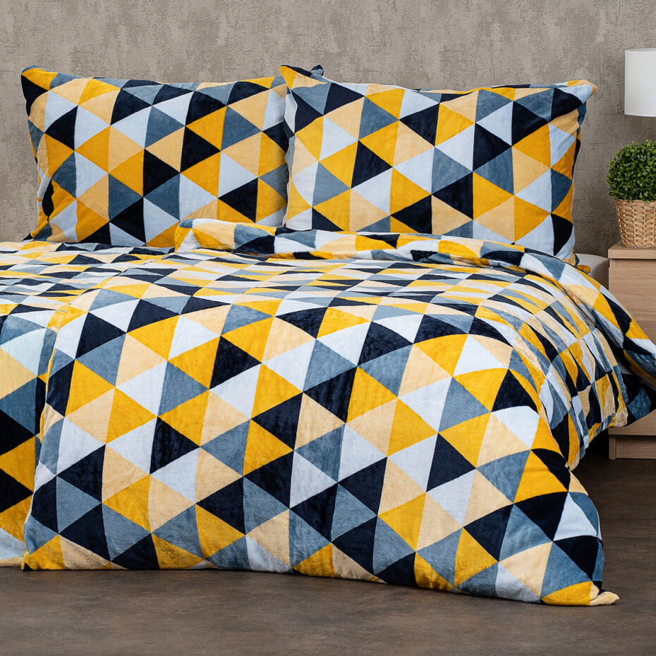 4Home Povlečení mikroflanel Scandi triangle, 160 x 200 cm, 70 x 80 cm - main (1)