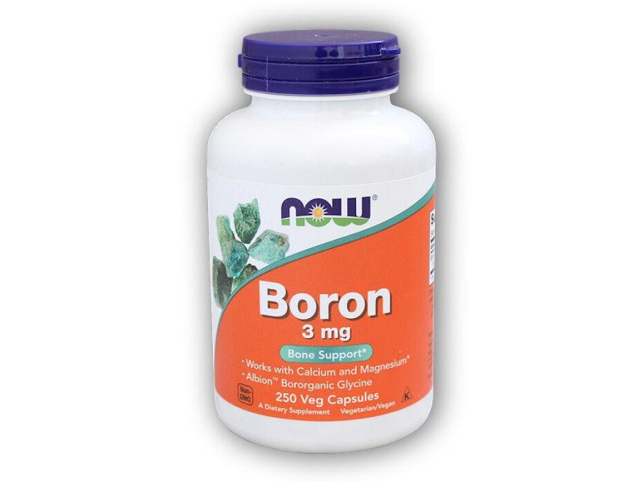 NOW Foods Boron (bor) 3mg 250 kapslí - main (0)