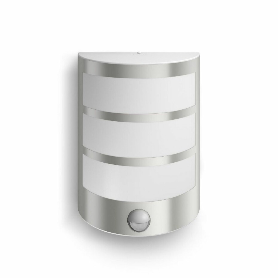 Philips Python UltraEfficient venkovní nástěnné svítidlo se senzorem LED 3,8W 2700K, stříbrná - main (1)