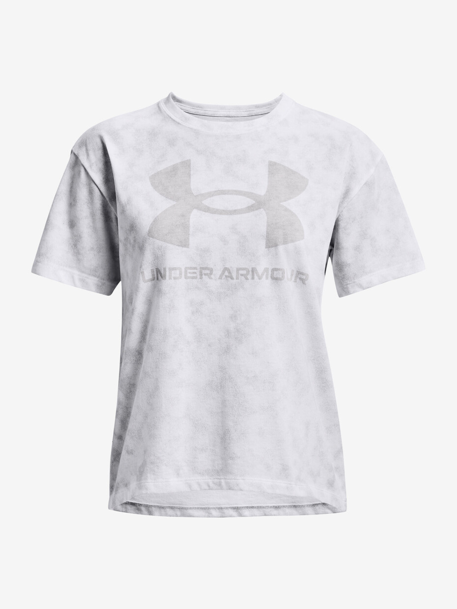 Dámské tričko Under Armour  LOGO AOP HEAVYWEIGHT SS-WHT S - main (4)