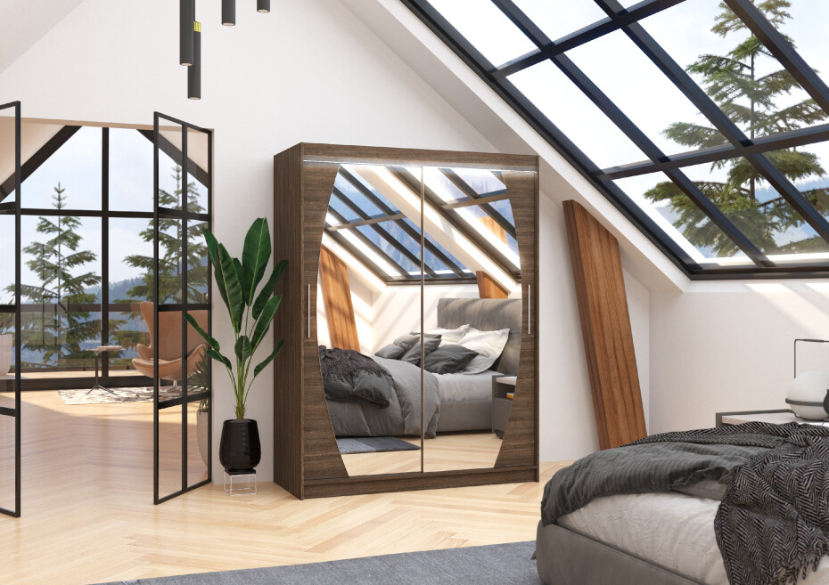 ArtAdrk Šatní skříň ALEN | 150 cm Barva: Bílá - main (3)