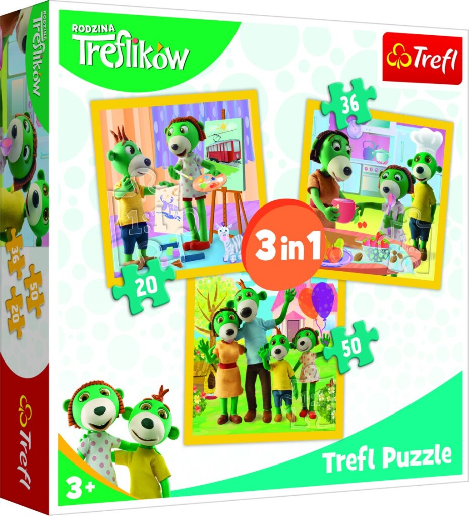 Trefl Puzzle Treflíci - Být spolu je fajn 3v1 (20,36,50 dílků) - Talent show - main (0)